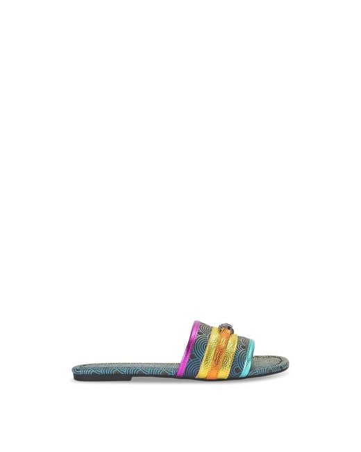 Kurt Geiger White Southbank Flat Sandal