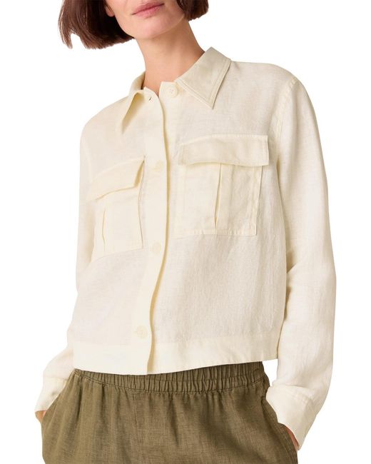 Whistles White Abby Casual Jacket