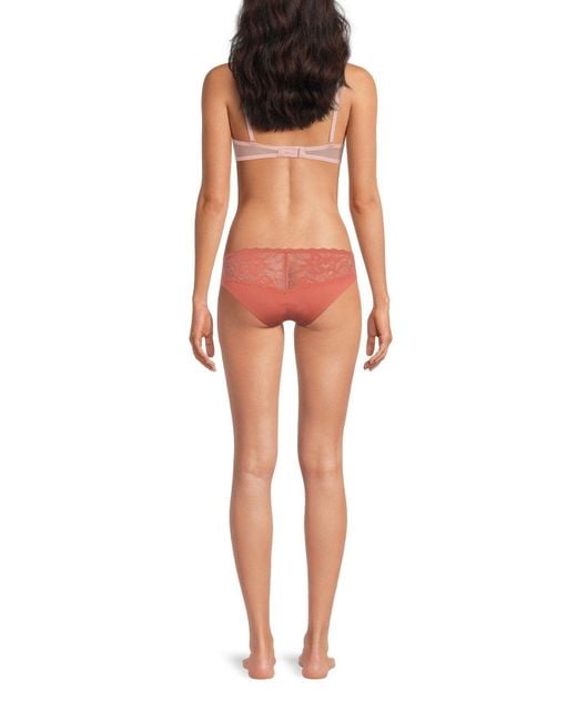 Calvin Klein Pink Sheer Marquisette Lightly Lined Demi Bra