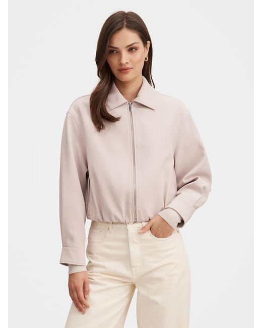 Forever New Pink Alexia Collar Jacket Neutral