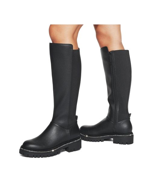 KG by Kurt Geiger Black Tiff High Leg