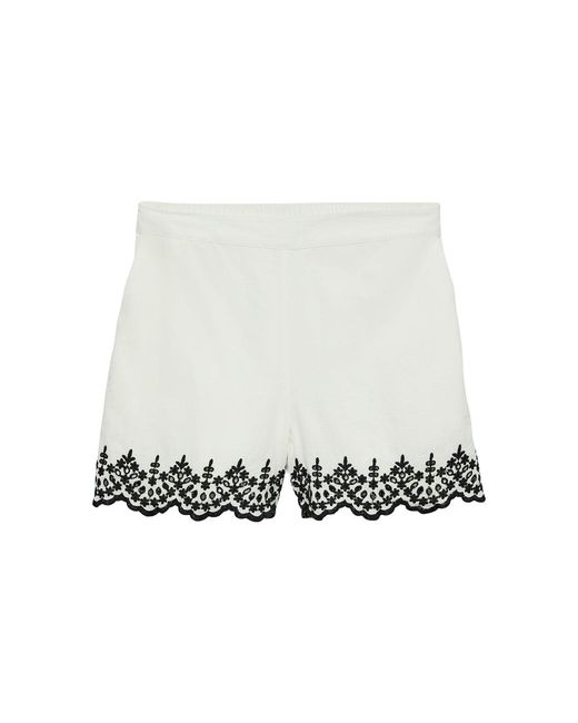 Vero Moda White Kiana Embroidered Shorts
