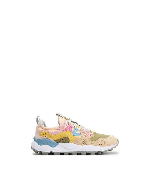 Flower Mountain White Yamano 3 Suede Trainers Multi for men