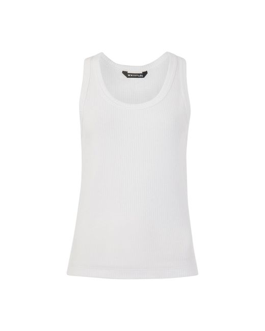 Whistles White Women's Ultimate Ribbed Scoop Vest