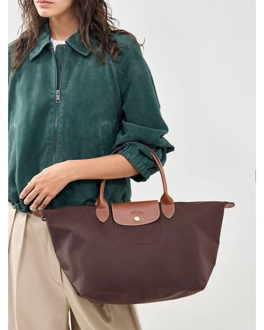 Longchamp Brown Le Pliage Original Shoulder Bag L