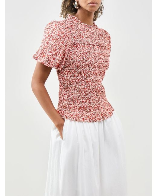 Nobody's Child Pink Nicola Shirred Blouse