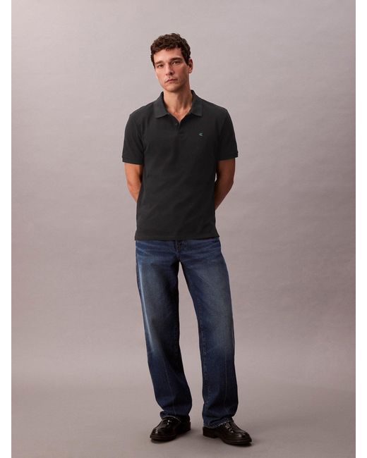 Calvin Klein White Pique Classic Polo Shirt for men