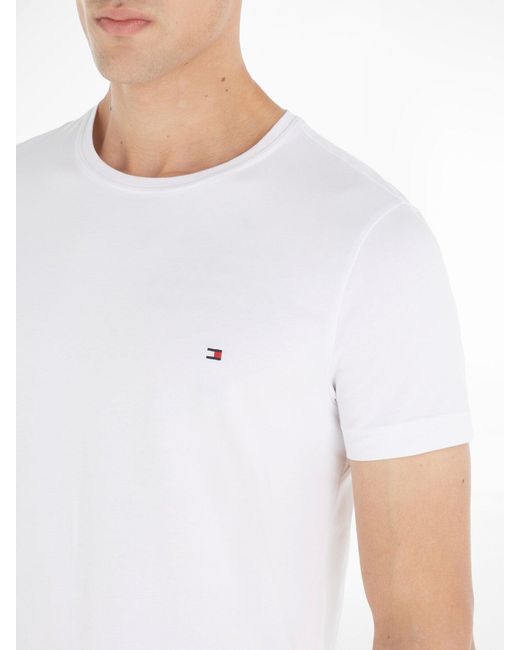Tommy Hilfiger White Core Stretch Slim T-Shirt for men