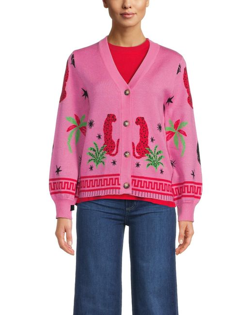 never fully dressed cardigan pink Never Fully Dressed Women's Solstice Cardigan in Pink