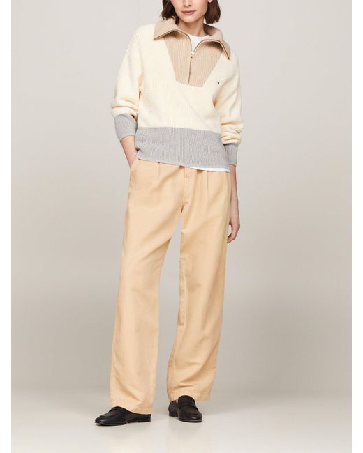 Tommy Hilfiger White Cardigan Stitch Relaxed Ha