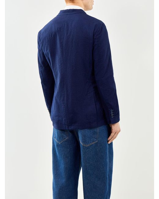 Polo Ralph Lauren Blue Seersucker Pinstripe Blazer for men