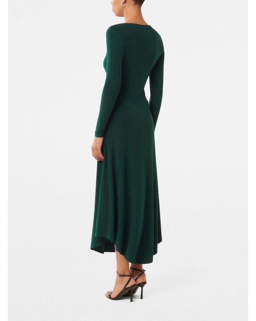 Forever New Green Women's Sawyer Asymmetrical Drape Dress