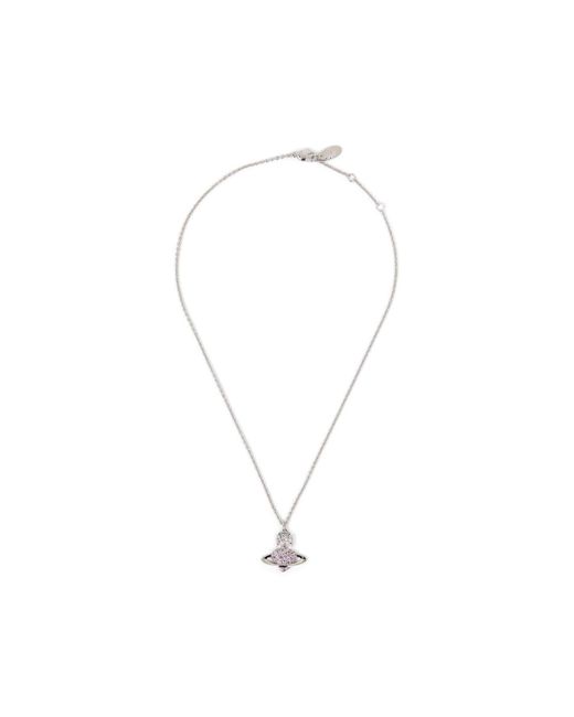 ★Vivienne Westwood★ Vivienne Westwood Women's AGNATHA Brac Vivienne Westwood Lilac Agnatha Bas Relief Pendant Platinum