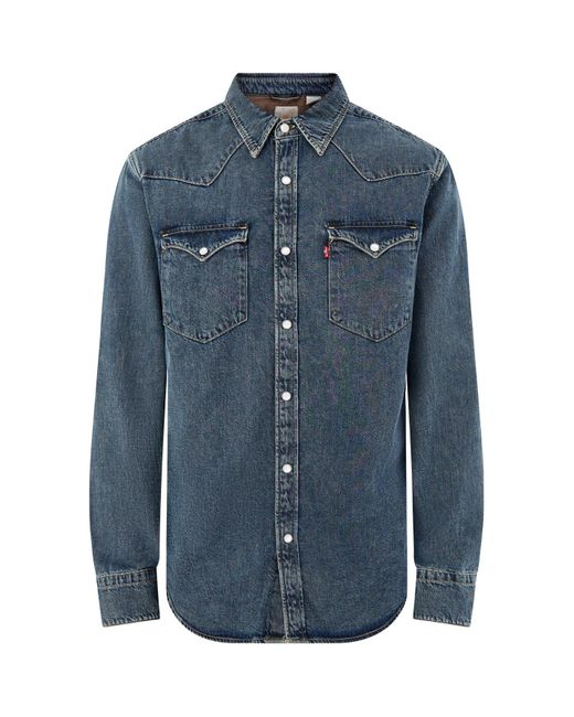 Levi's Blue Barstow Western Standard Shirt for men