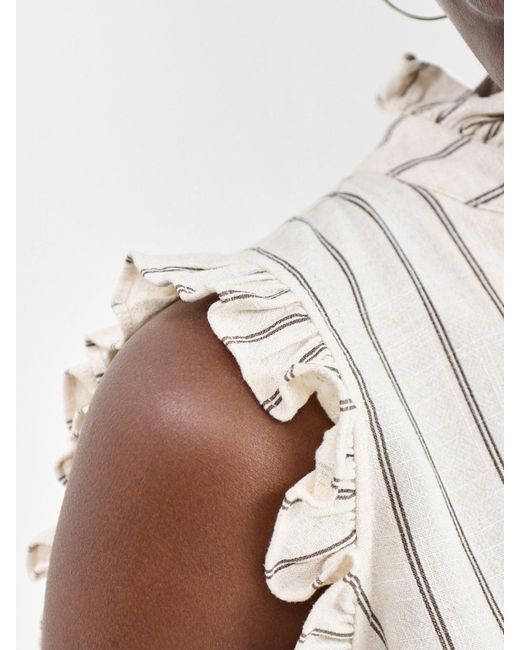 SELECTED White Viva Ruffle Top