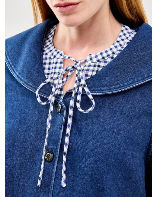 Barbour Blue Ashwell Midi Smock Dress