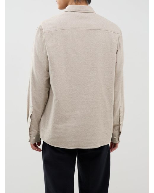 SELECTED White Organic Noah Brushed Twisted Shirt for men