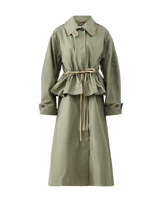 Damson Madder Green Myrtle Trench Coat