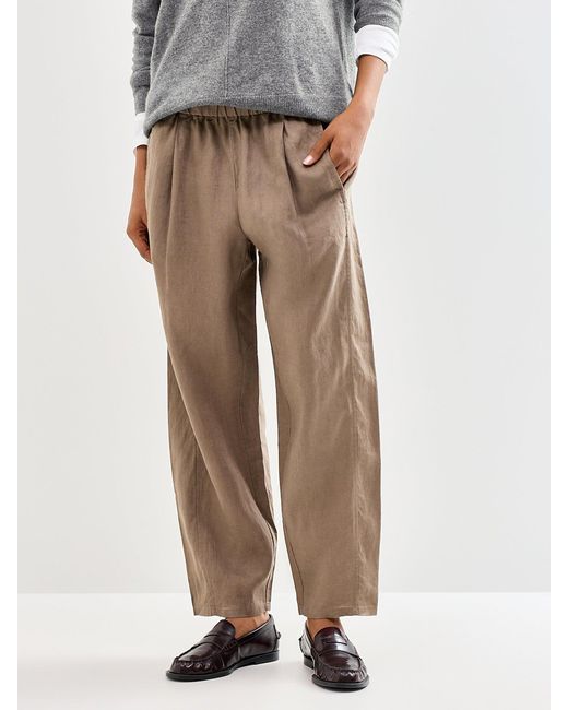 Eileen Fisher Natural Ankle Pleated Lantern Pant