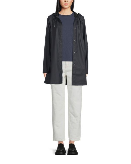 Rains Blue A Line Jacket