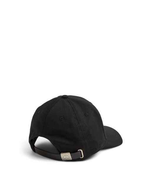 Moose Knuckles Black Logo Icon Cap for men