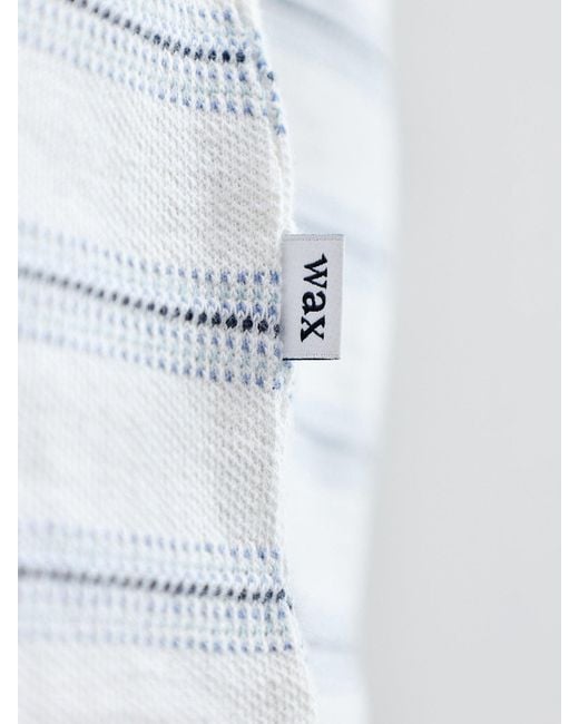 Wax London White Dean Stitch Stripe T-Shirt for men