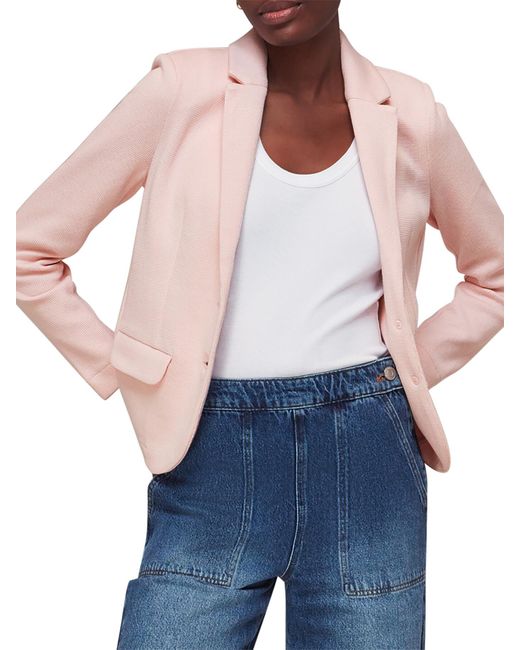 Whistles Pink Women's Slim Jersey Jacket