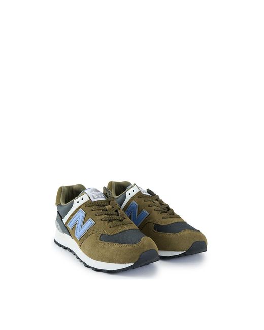 New Balance Blue 574 Suede Trainers for men