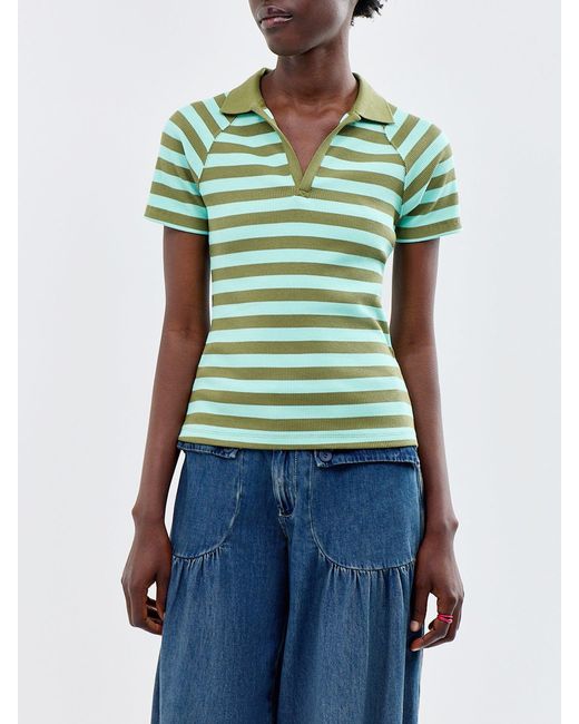 Damson Madder Green Delphi Polo Top