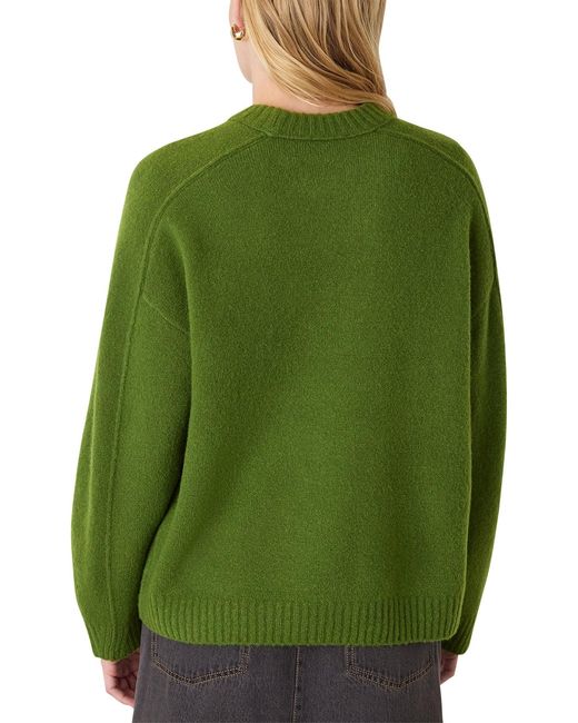 Whistles Green Seam Detail Knit Jumper