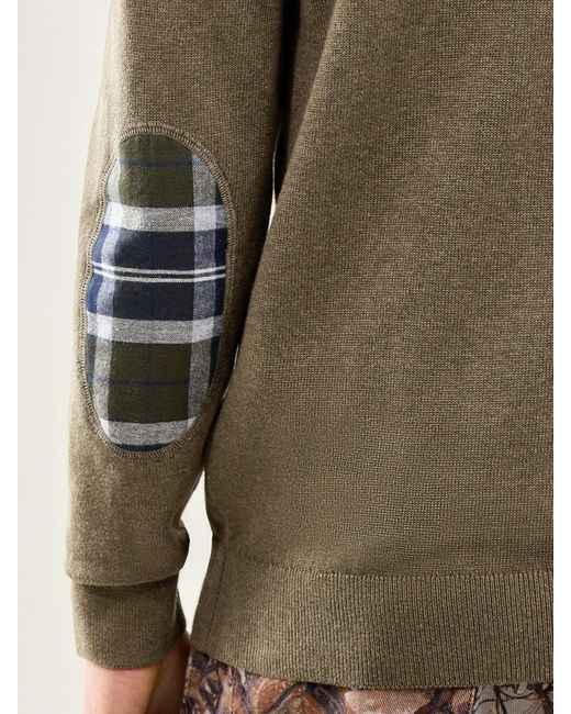 Barbour Green Avoch Half Zip Knitted Jumper for men