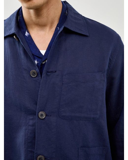 Universal Works Blue Bakers Overshirt for men