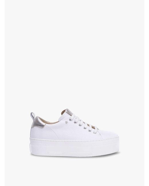 Mint Velvet Women's Belle White Platform Trainers