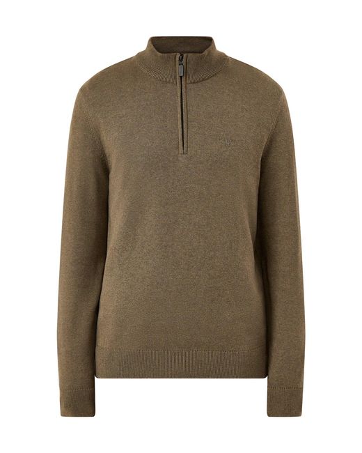 Barbour Green Avoch Half Zip Knitted Jumper for men