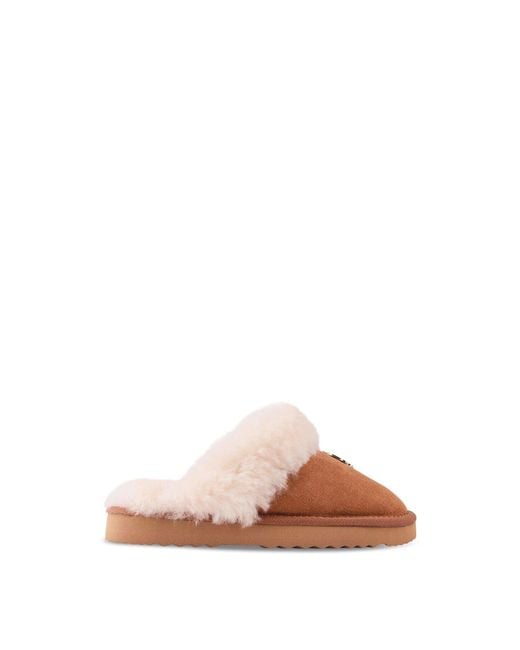 Holland Cooper Pink Women's Shearling Slippers