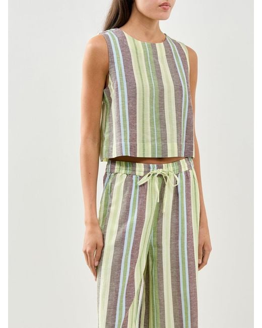 roandzo Green Stripe Shell Top