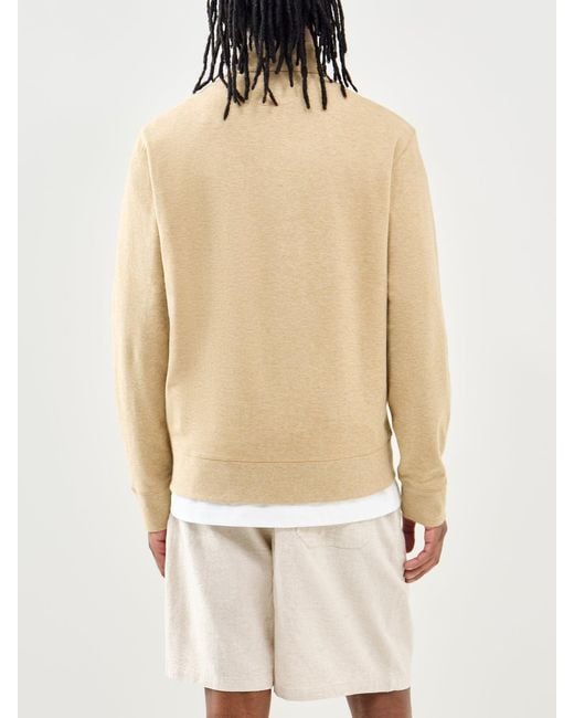 Polo Ralph Lauren Natural Double Knit Quarter Zip Sweatshirt for men