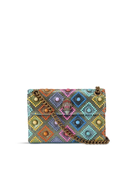 Kurt Geiger Blue Mini Kensington Jewel Bag