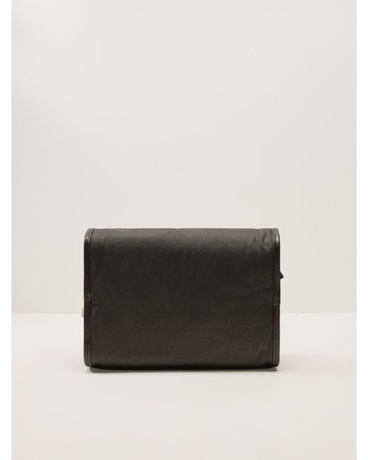 Barbour Black Wax Hanging Washbag for men