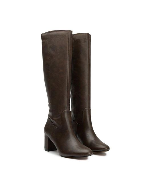 V.Gan Black Vegan Avocado Knee High Boots
