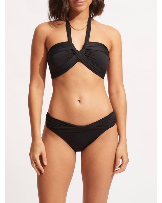 Seafolly Black Collective Twist Band Mini Hipster Pant