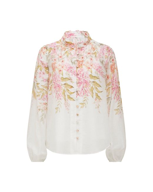 Forever New White Ellidy Button Down Blouse