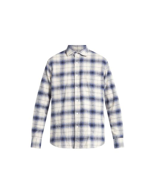 Hartford Blue Men's Paul Ombre Flannel Check Shirt for men