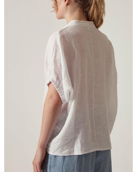 James Lakeland White Relaxed Fit Blouse