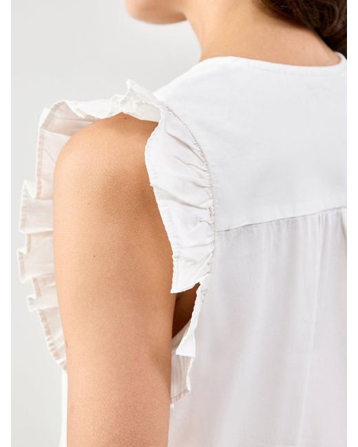 SELECTED White Blair Ida Maxi Smock Dress