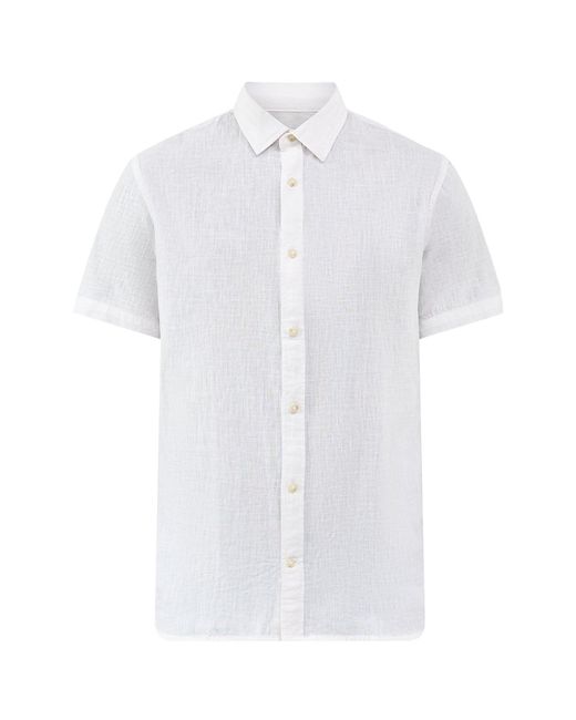 Jack & Jones White Summer Blend Short Sleeve Shirt for men