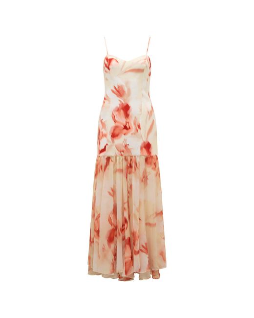 Forever New Pink Luca Dropped Waist Maxi Dress