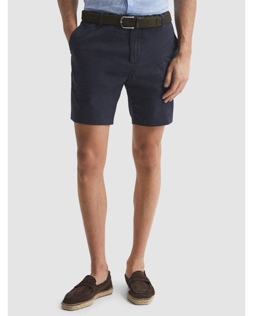 Reiss Blue Wicket Modern Fit Chino Shorts for men