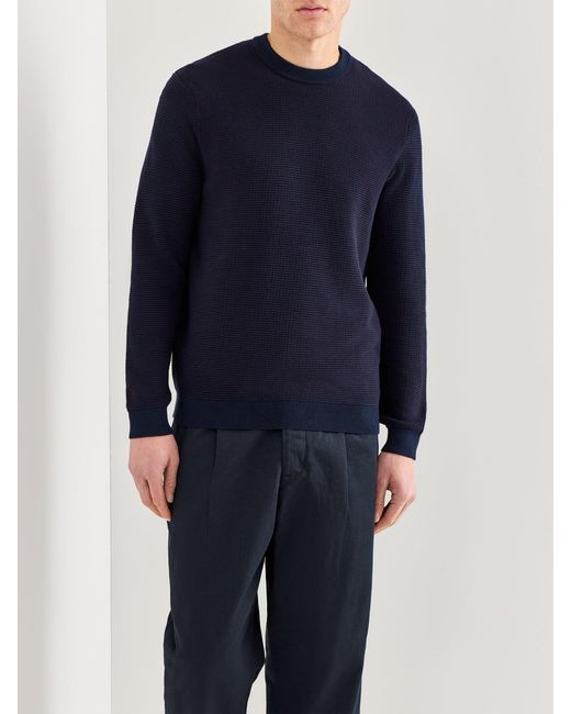 Only & Sons Blue Onsdave Regular Long Sleeve Crew Neck Knit for men
