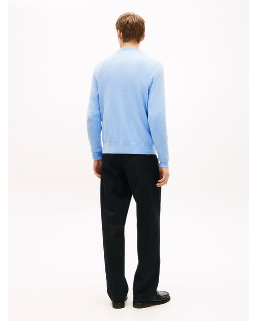 Tommy Hilfiger Blue Crew Neck Jumper With for men